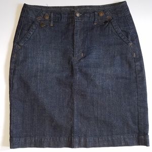 Junee Dark Blue Straight Denim Jean Skirt Medium